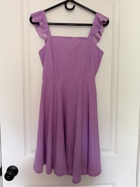 Lilac Ruffle Strap Dress